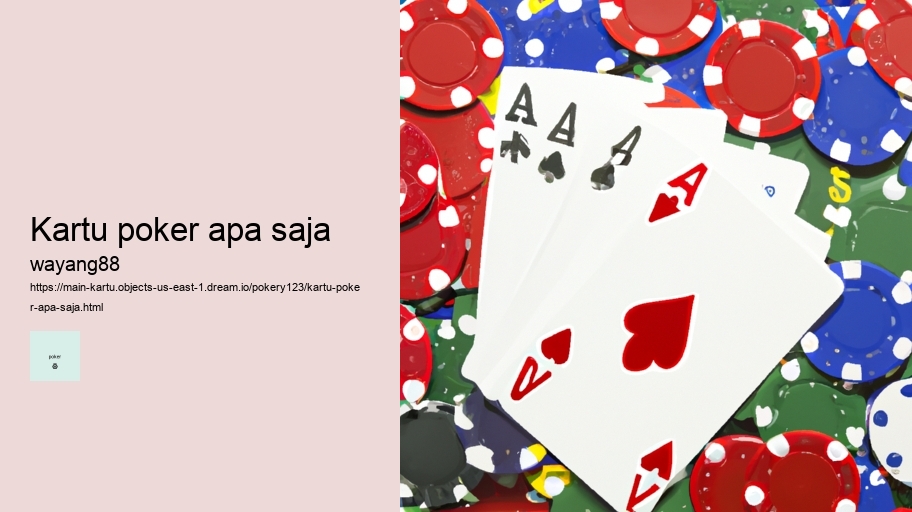 kartu poker apa saja